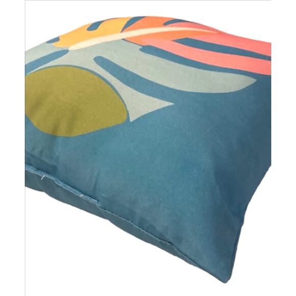 SALE. New! Monstera Leaf Indoor Outdoor Pillow - 18 x 18 - Picture 6 of 8